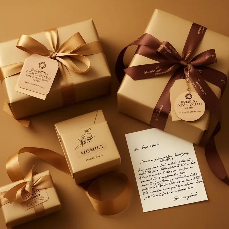 Individuell kuratierte Geschenkboxen mit edlen Bändern